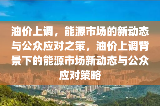 油价上调，能源市场的新动态与公众应对之策，油价上调背景下的能源市场新动态与公众应对策略汉珀（上海）生物科技有限公司