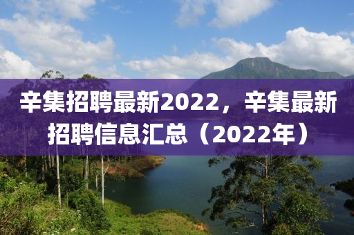 辛集招聘最新2022，辛集最新招聘信息汇总（2022年）