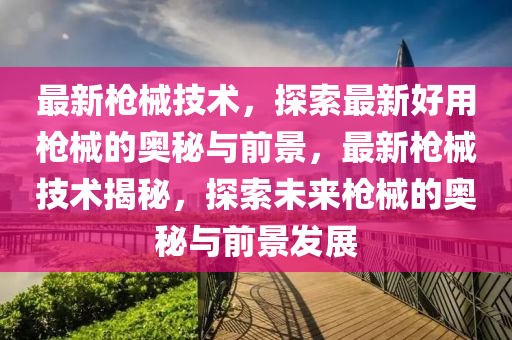最新枪械技术，探索最新好用枪械的奥秘与前景，最新枪械技术揭秘，探索未来枪械的奥秘与前景发展